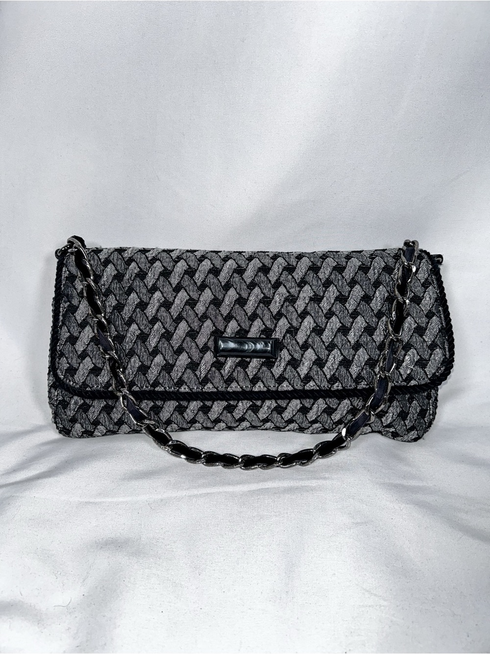 Vintage Talbots Woven Pattern Convertible Clutch / Crossbody Bag